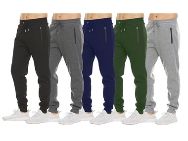 $23.99 3Pk Mens Heavyweight Fleece Jogger Pants dealfomo