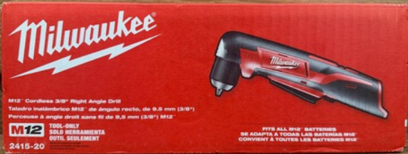 Milwaukee 2415-20 M12 12V Right Angle Drill - Gallery 2