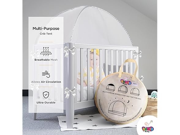 Protective Crib Tent Canopy for Babies