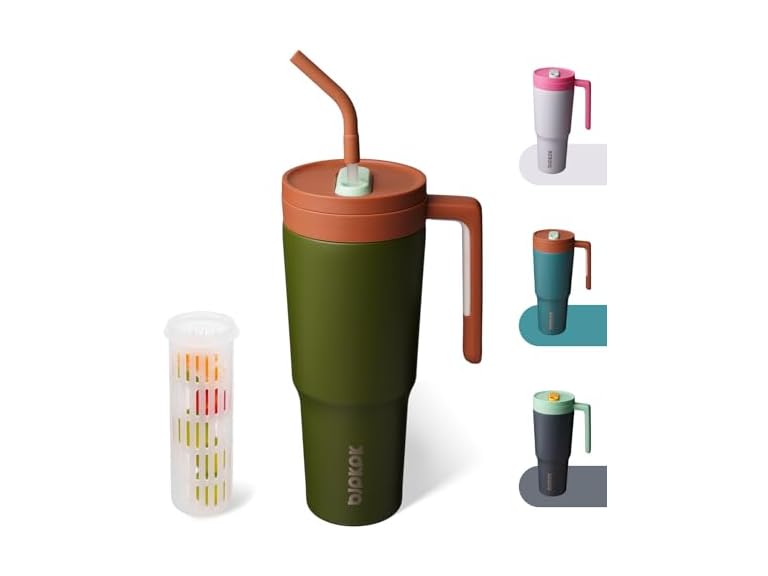 BJPKPK 40oz Tumbler With Handle And Straw