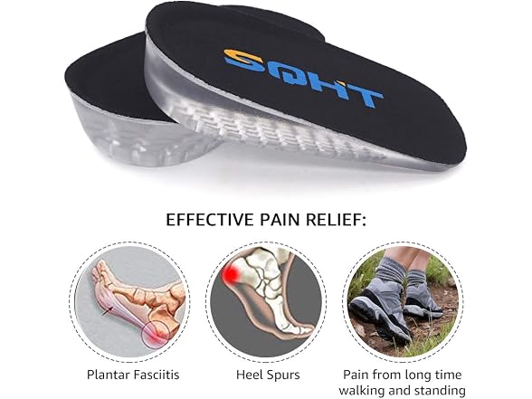 SQHT Gel Height Increase Insoles Small