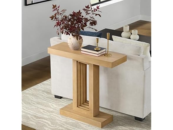 Alaterre Pismo Console Table Light Oak