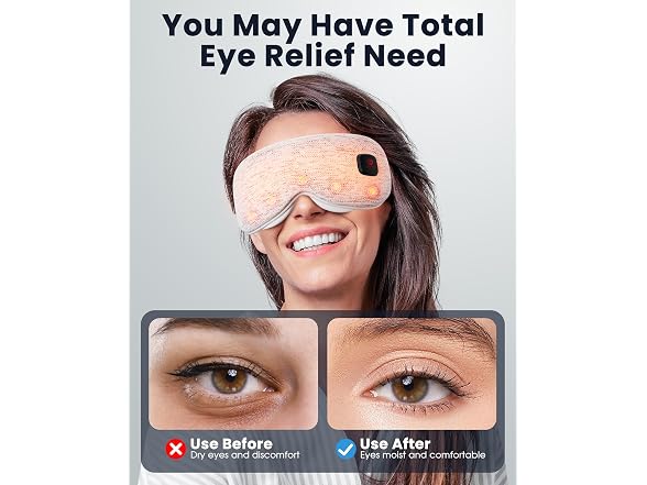 Cordless Heated Eye Mask for Dry Eyes