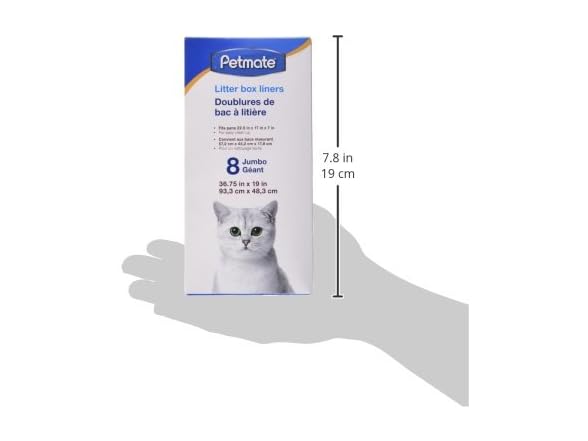 Petmate, Litter Pan Boxed Liners, Jumbo, 8 Pack
