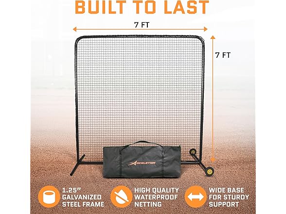 ACELETIQS Pitcher Protection Screen 7'x 7'