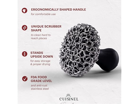 Cuisinel Cast Iron Chainmail Scrubber