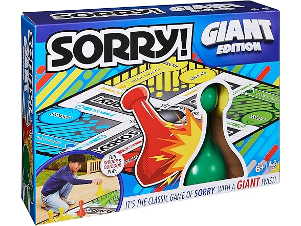 Giant Sorry Classic Family Board Game 
