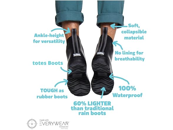 Totes Men's Chelsea Rain Boots