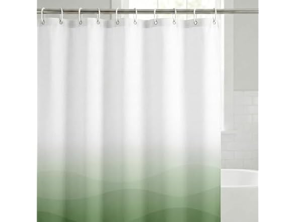 Americanflat 71x74 Wave Green Ombre Shower Curtain