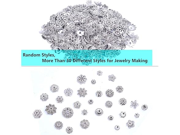 Jdesun 120g Bead Caps with Storage Box