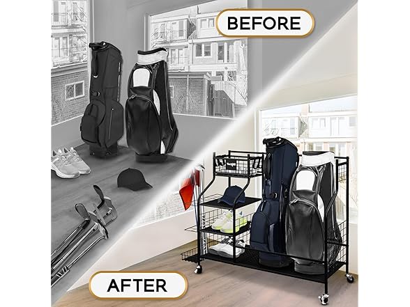 Yes4All Golf Storage Garage Organizer