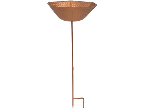 Sunnydaze Hammered Copper Bird Bath