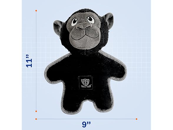 American Kennel Club Plush Dog Toy with Squeaker, Gorilla