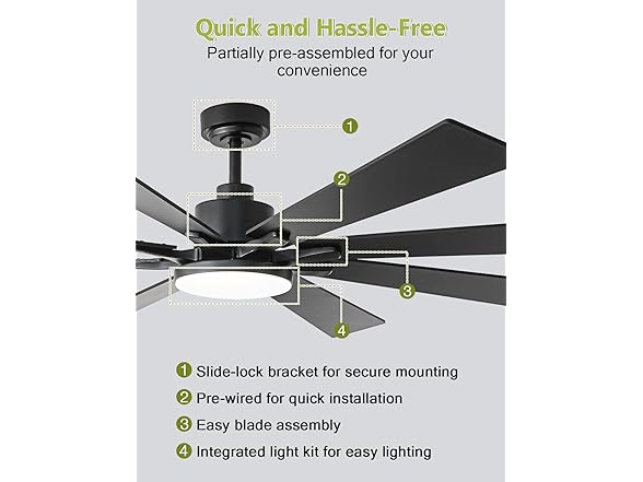 72 Inch Modern Ceiling Fans