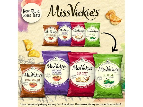 Miss Vickies Chips Smokehouse BBQ 1.375oz 64pk