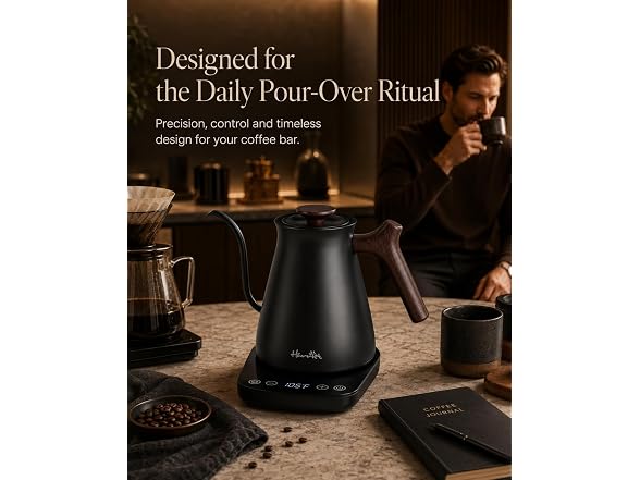 Harriet Black Gooseneck Electric Kettle