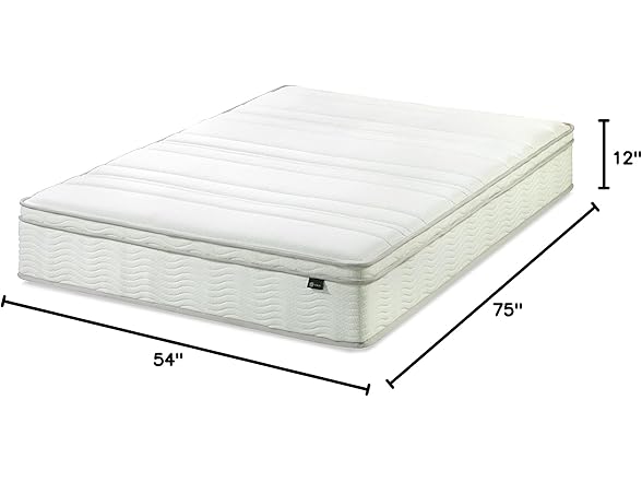 ZINUS 12 Inch Foam and Spring Mattress, Full