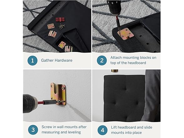 Lucid Queen Upholstered Headboard