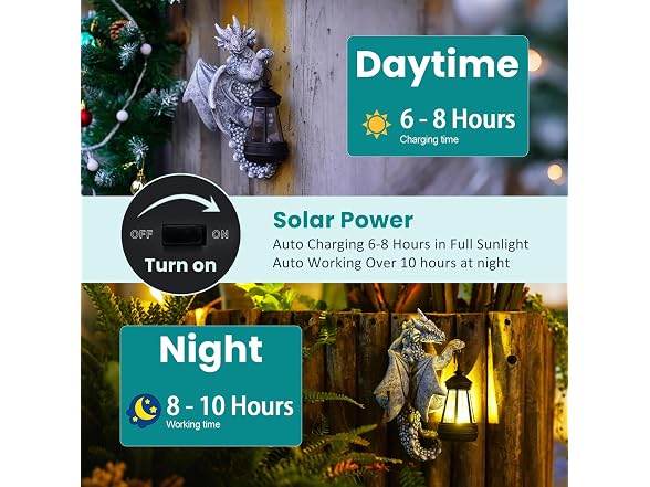 Solar Dragon Tree Hugger Garden Statue - Gallery 4