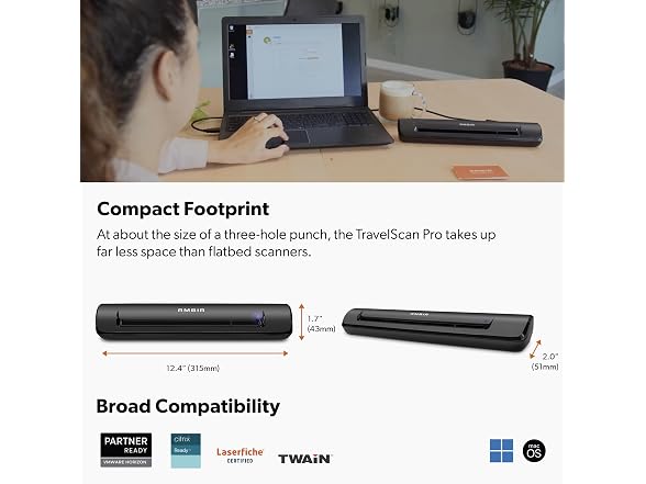 Ambir TravelScan Pro 600 Document Scanner