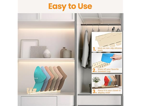 Nicetree Hat Organizer for Baseball Caps, 2 Pcs 
