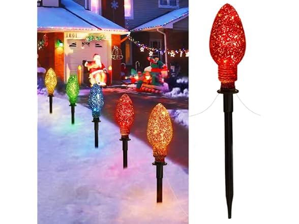 Minetom Christmas Pathway Lights 2-Pk