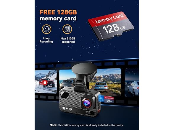 Aputeta 4K+4K Dual Dash Cam Front Rear