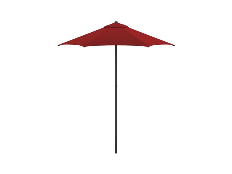 7.5-Foot Steel Market Patio Umbrella with Push-Button Open and Tilt in Brick Polyester