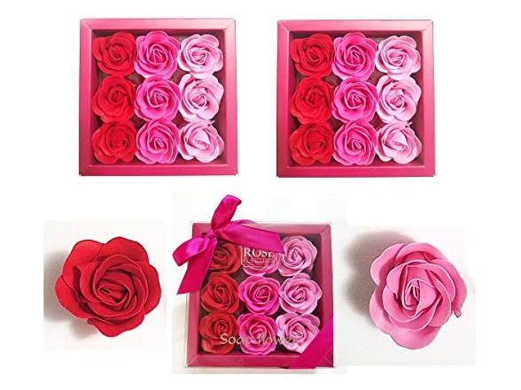 Red Flora Scented Rose Flower Bath Soap