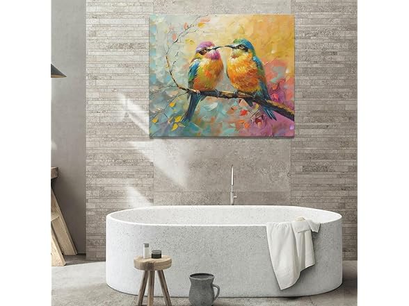 nanen Bird Canvas Wall Art Birds Paintin