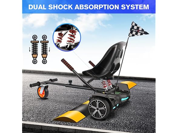 Go Kart Hoverboard Attachment w/ Shock