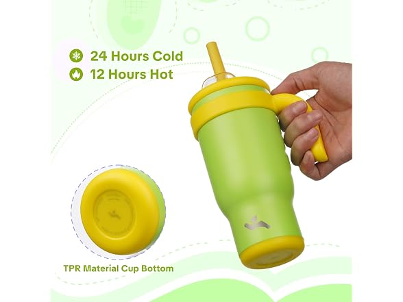Konokyo 18 oz Tumbler with Handle and Straw
