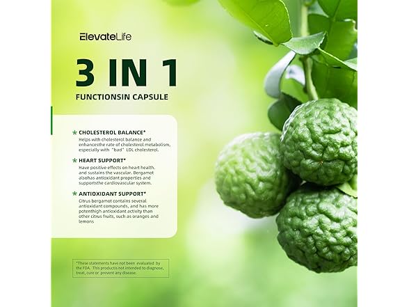 ElevateLife Citrus Bergamot 1400mg, 120 Capsules