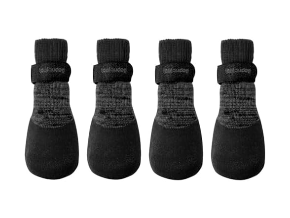 FouFou Dog 82545 Rubber Dipped Socks, Black