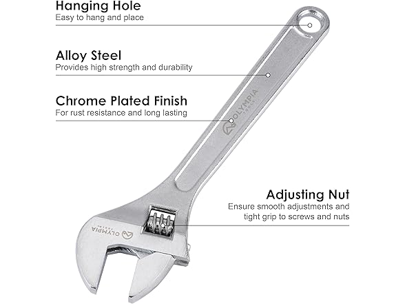 Olympia Tools 10" Adjustable Wrench