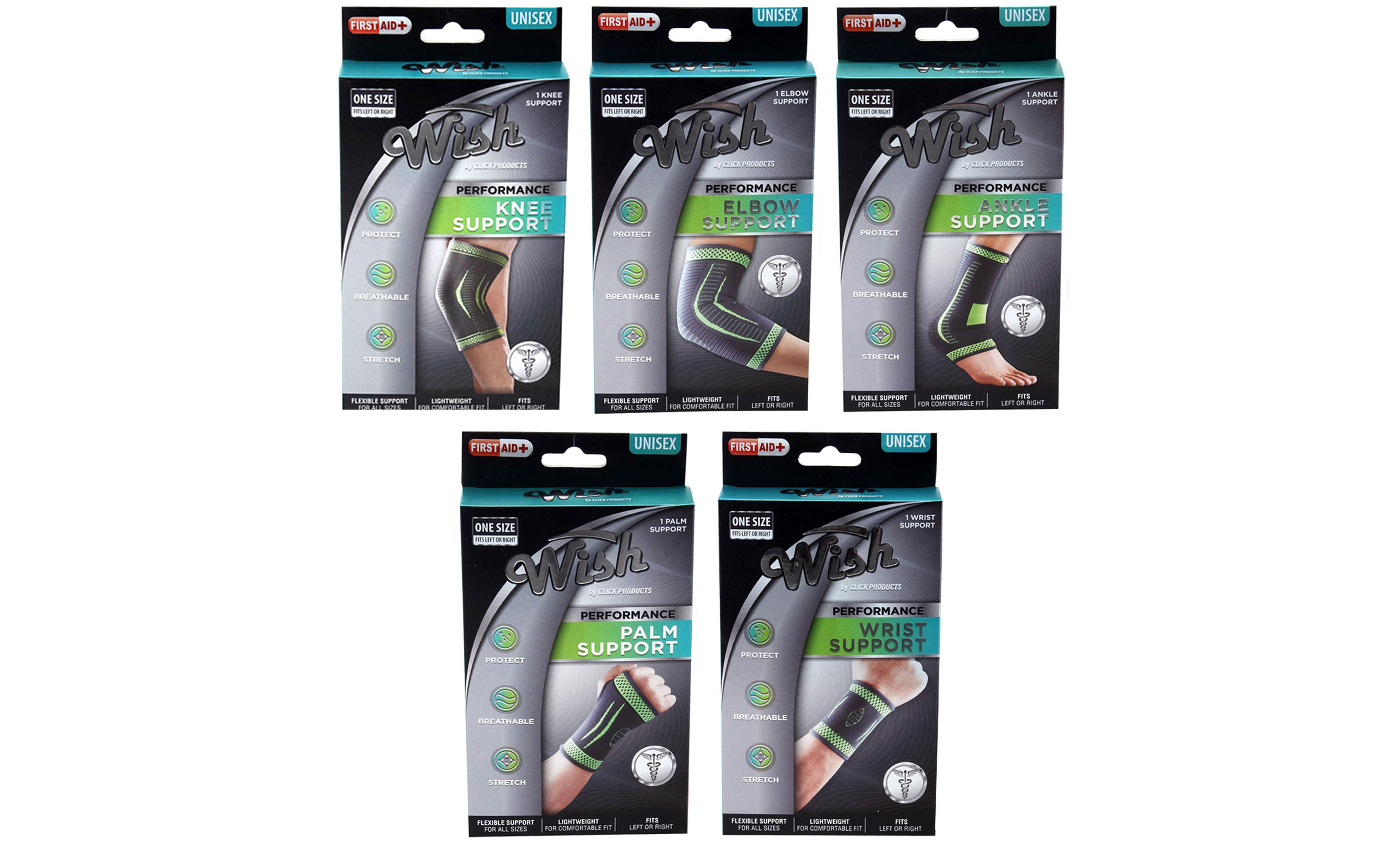 WISH Compression Sleeve Support Brace Multipack - Gallery 23