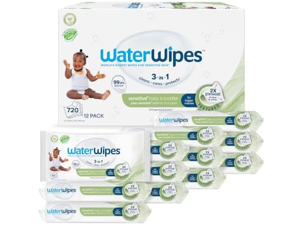 WaterWipes Baby Toddler Wipes 720 Count 12 Packs