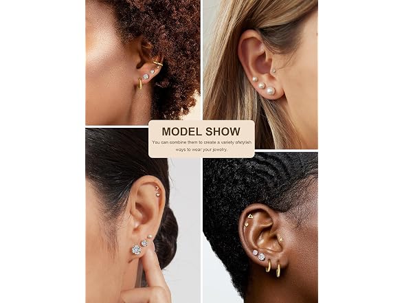 Wssxc Surgical Steel Earrings Set