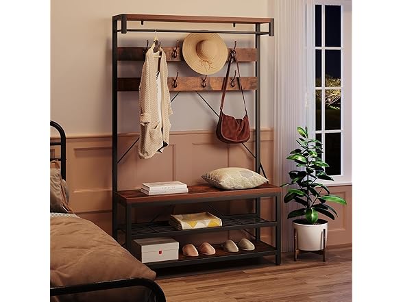MegaChoice Hall Tree with Bench and Shoe Storage