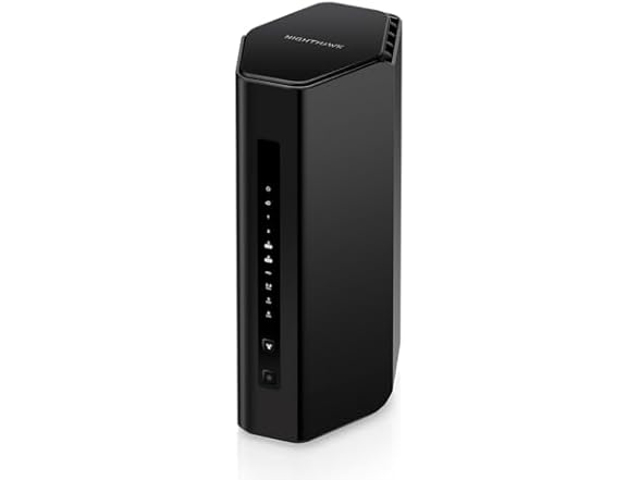 NETGEAR RS300-100NAR Nighthawk RS300 Tri-Band WiFi 7 Router, Wireless Speed Up to 9.3 Gbps, Covers Up to 2500 Sq. Ft., Black - Certified Refurbished (Open Box)
