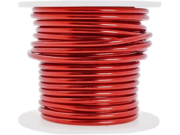 Red Bendable Craft Metal Wire - 8 Gauge -