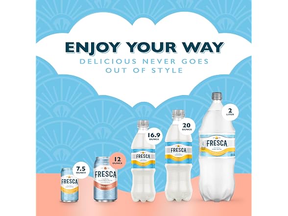 Fresca Peach Soda Soft Drink Fridge Pack