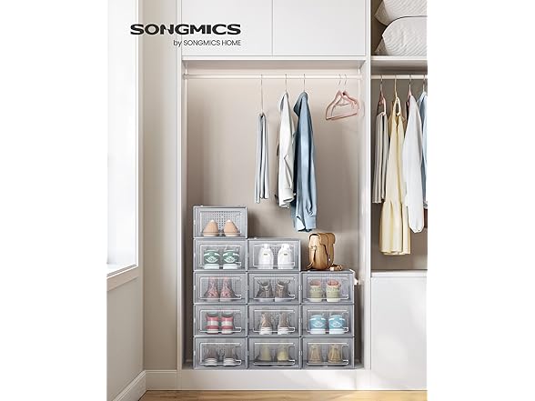 SONGMICS Shoe Boxes