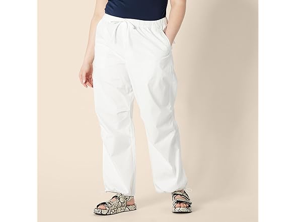 Amazon Essentials Womens MidRise RelaxedFit FullLength Parachute Pant (XS)