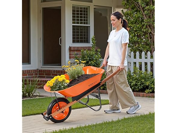 VEVOR Wheelbarrow Cart, 5 Cu. Ft.
