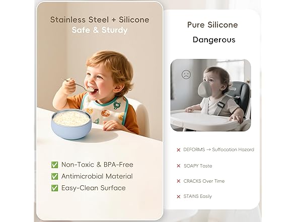 Bella's Friends Stainless Steel Baby Bowls