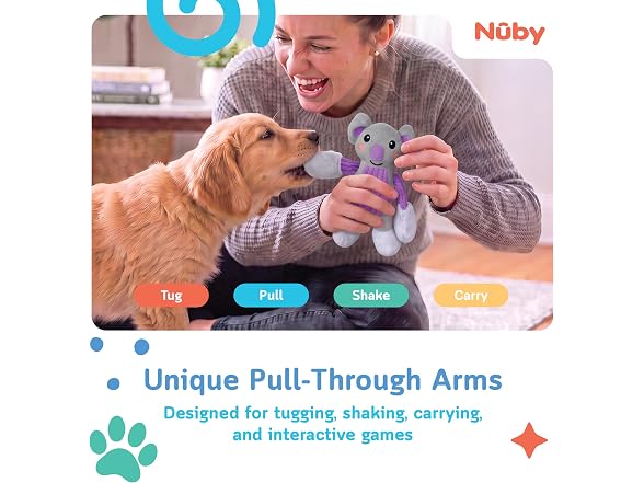 Nuby Nuby Pull & Tug Dog Toy Interactive