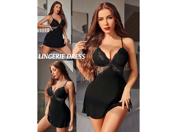 Avidlove (M) Lingerie Modal Lace Side Sleepwear