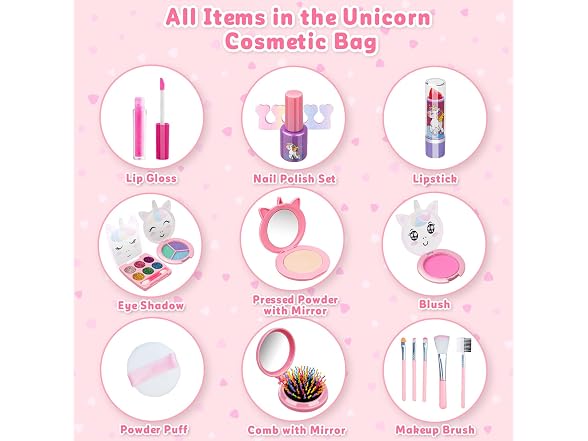 Hollyhi B09JG1441T Kids Makeup Kit