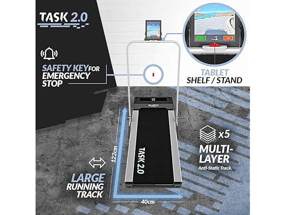 Bluefin Task 2.0 2-in-1 Desk Treadmill